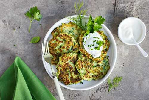 Beignets de maïs, brocoli et courgette