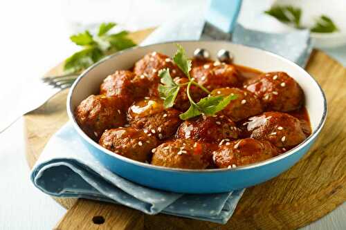 Boulettes de viande et quinoa sauce soja