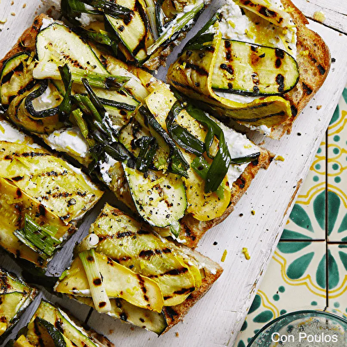 Bruschetta de courgette à l'ail