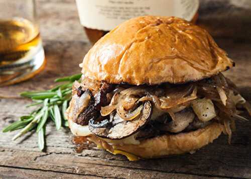 Burger vegan aux champignons