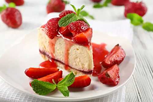 Cheesecake vegan à la fraise