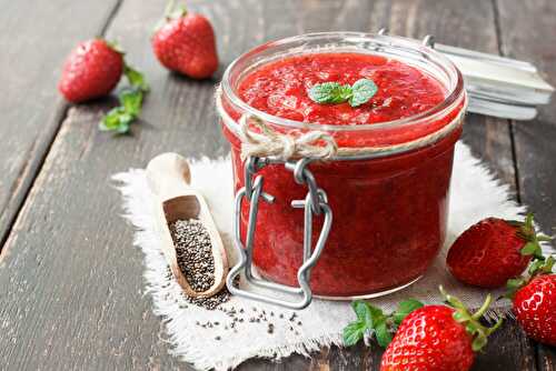 Confiture saine aux fraises