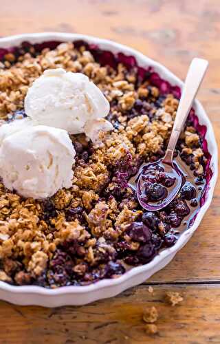 Crumble de myrtilles aux noix