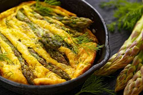 Frittata d'asperges et de pommes de terre grelots -