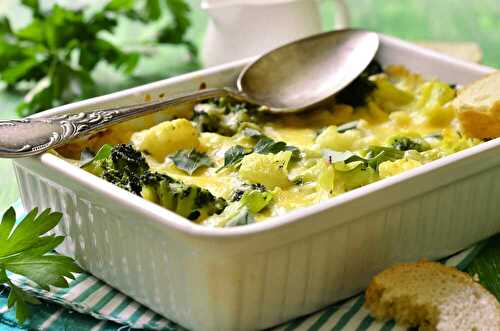 Gratin chou-fleur et brocoli