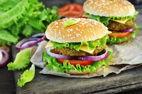 Healthy vegan burger