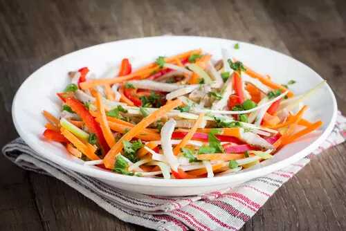 Julienne de légumes au cerfeuil