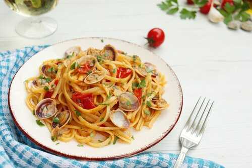 Linguine palourdes et tomates cerises