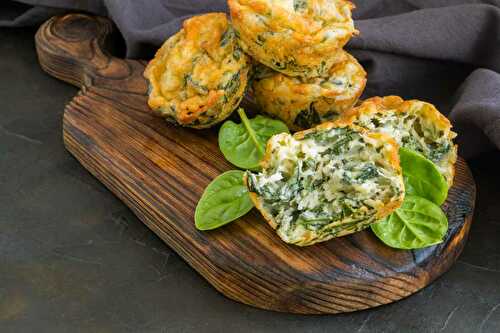 Muffins aux épinards et au parmesan