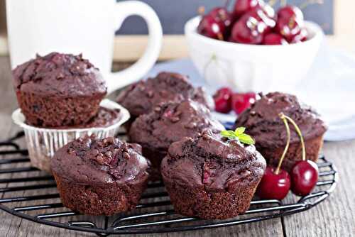 Muffins chocolat et cerises