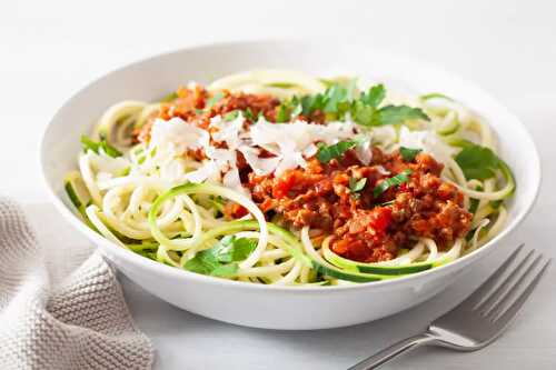 Nouilles de courgettes sauce bolognaise