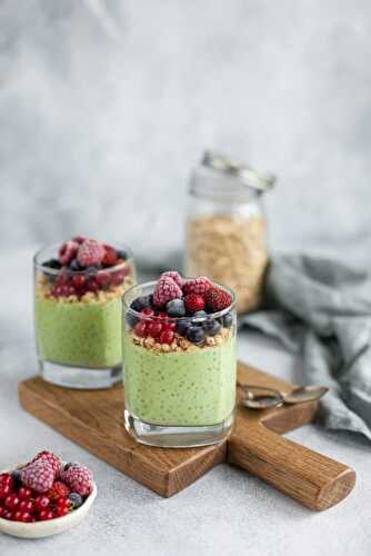 Pudding de chia au matcha