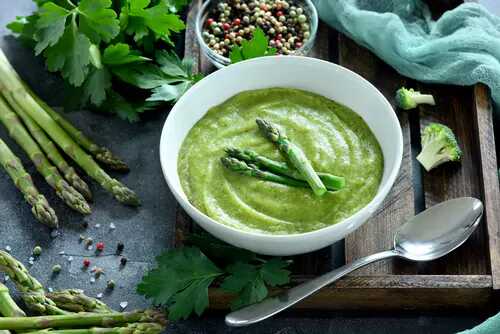 Purée onctueuse healthy asperges et épinards