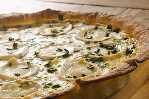 Quiche au chèvre et au cresson