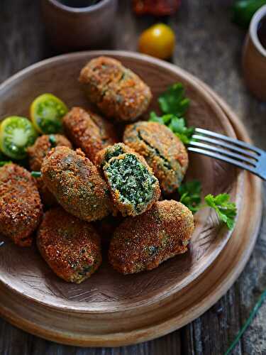 Recette des croquettes végétaliennes aux épinards