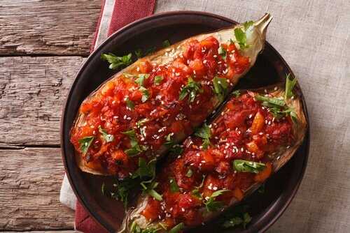 Recette healthy : Aubergines farcies à la mozzarella