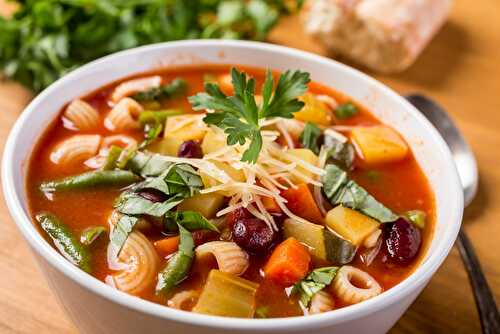 Recette healthy de soupe Minestrone