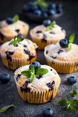 Recette sans gluten : Muffins au citron et aux myrtilles healthy -