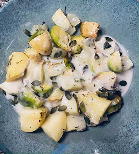Recette végétarienne facile : gratin de pommes de terre aux 3 légumes