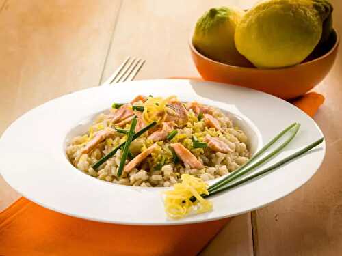 Risotto citron et saumon fumé