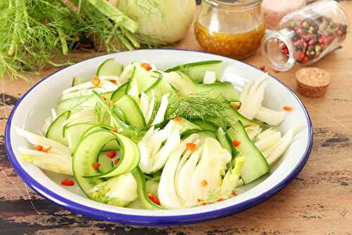 Salade de concombre et fenouil