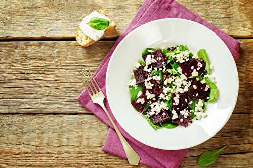 Salade de lentilles et d'épinards