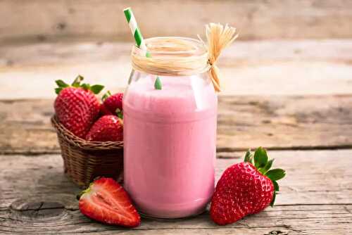 Smoothie rhubarbe et fraises