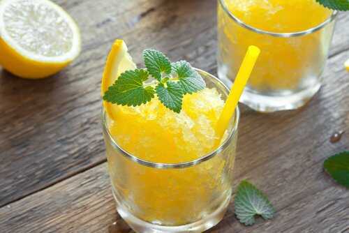 Sorbet champagne, citron et mandarine healthy