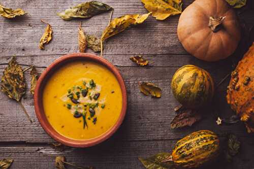 Soupe au potiron et légumes anciens