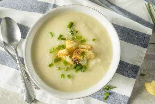 Soupe de poireaux au fromage