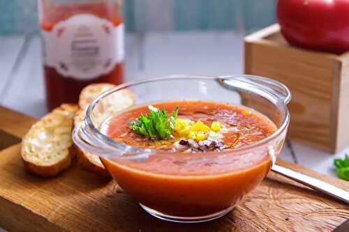 Soupe de tomate froide au gingembre