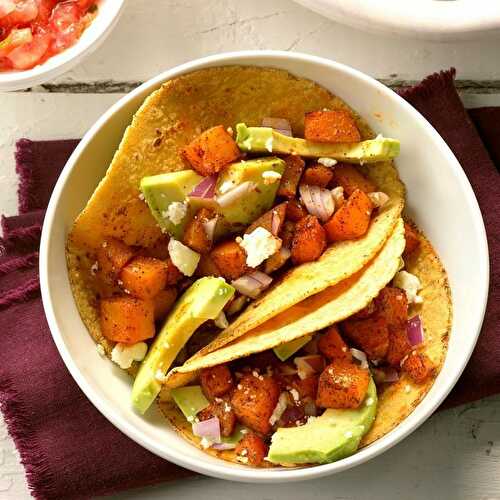 Tacos courge et avocat healthy