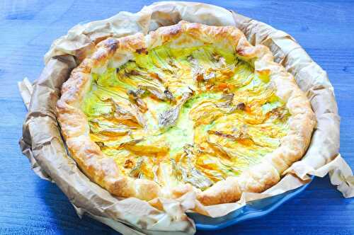 Tarte aux fleurs de courgettes