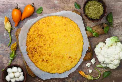 Tarte de riz healthy au chou-fleur et curry