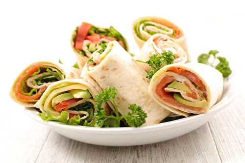 Wrap avocat et saumon fumé