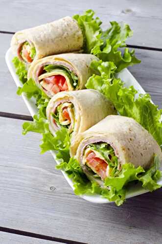 Wrap dinde et crudités