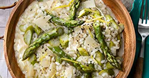 Des saveurs printanières dans votre assiette grâce au risotto aux asperges vertes !