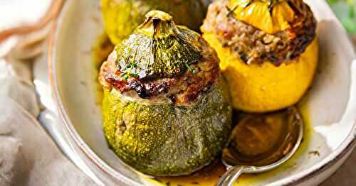 La recette des courgettes rondes farcies à la viande hachée !