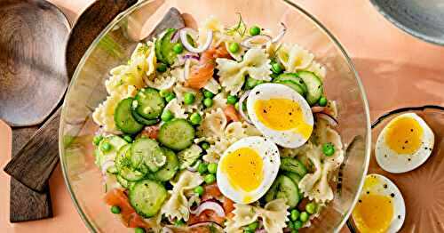 Salade de pâtes au saumon fumé : fraîche et prête en 20 minutes !