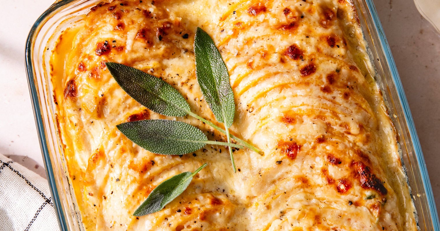 Le gratin de courge butternut à la sauge