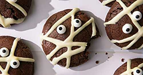 Les cookies momies au chocolat d'Halloween