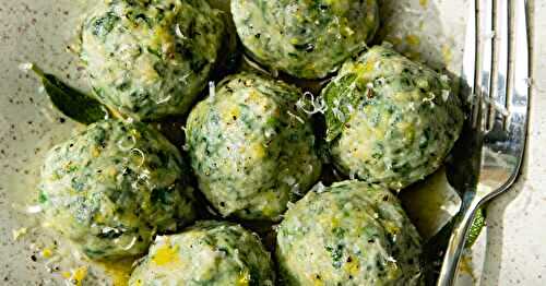 Les gnudi ricotta-épinards à la sauge