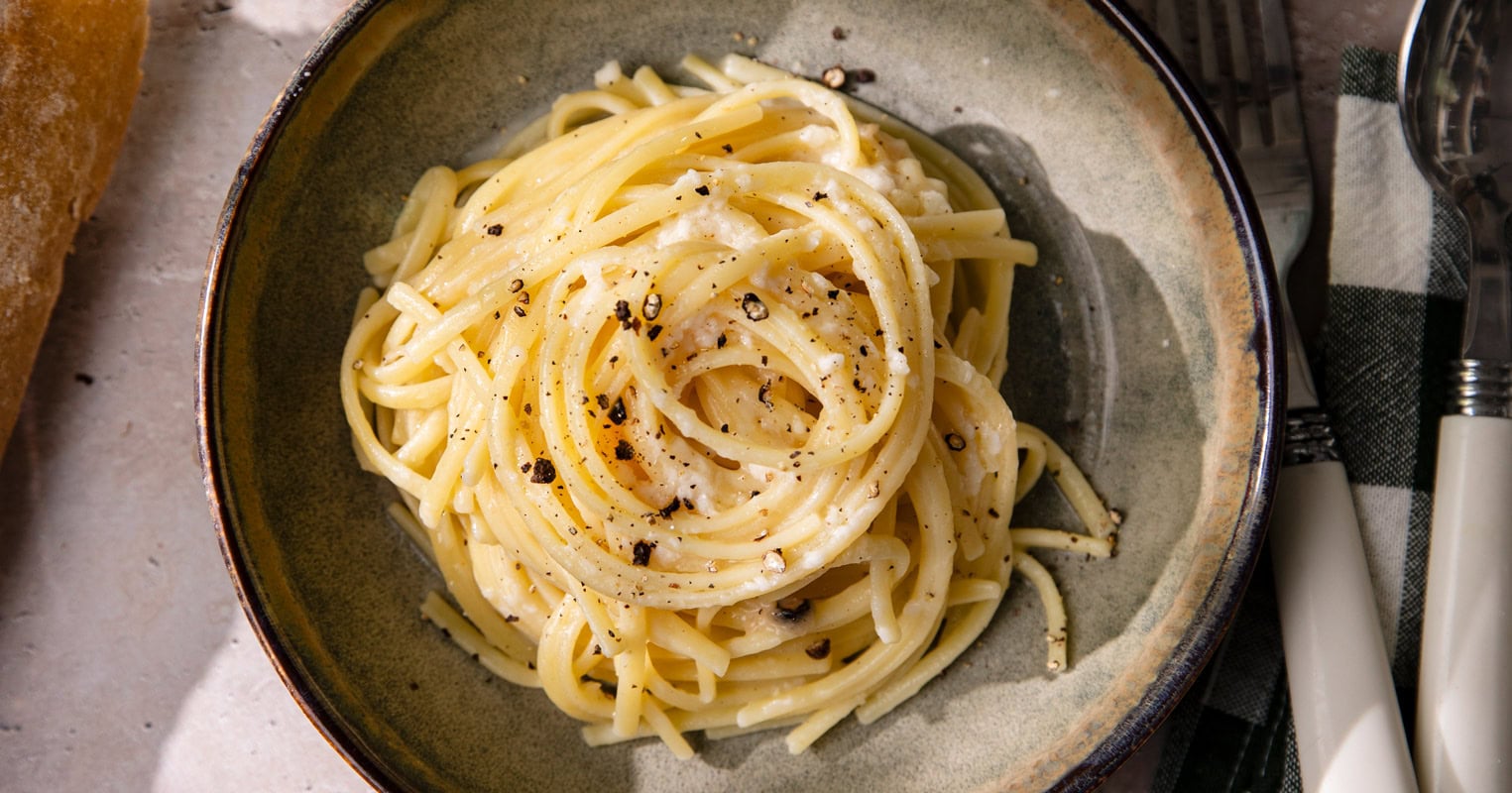 Les pâtes cacio e pepe