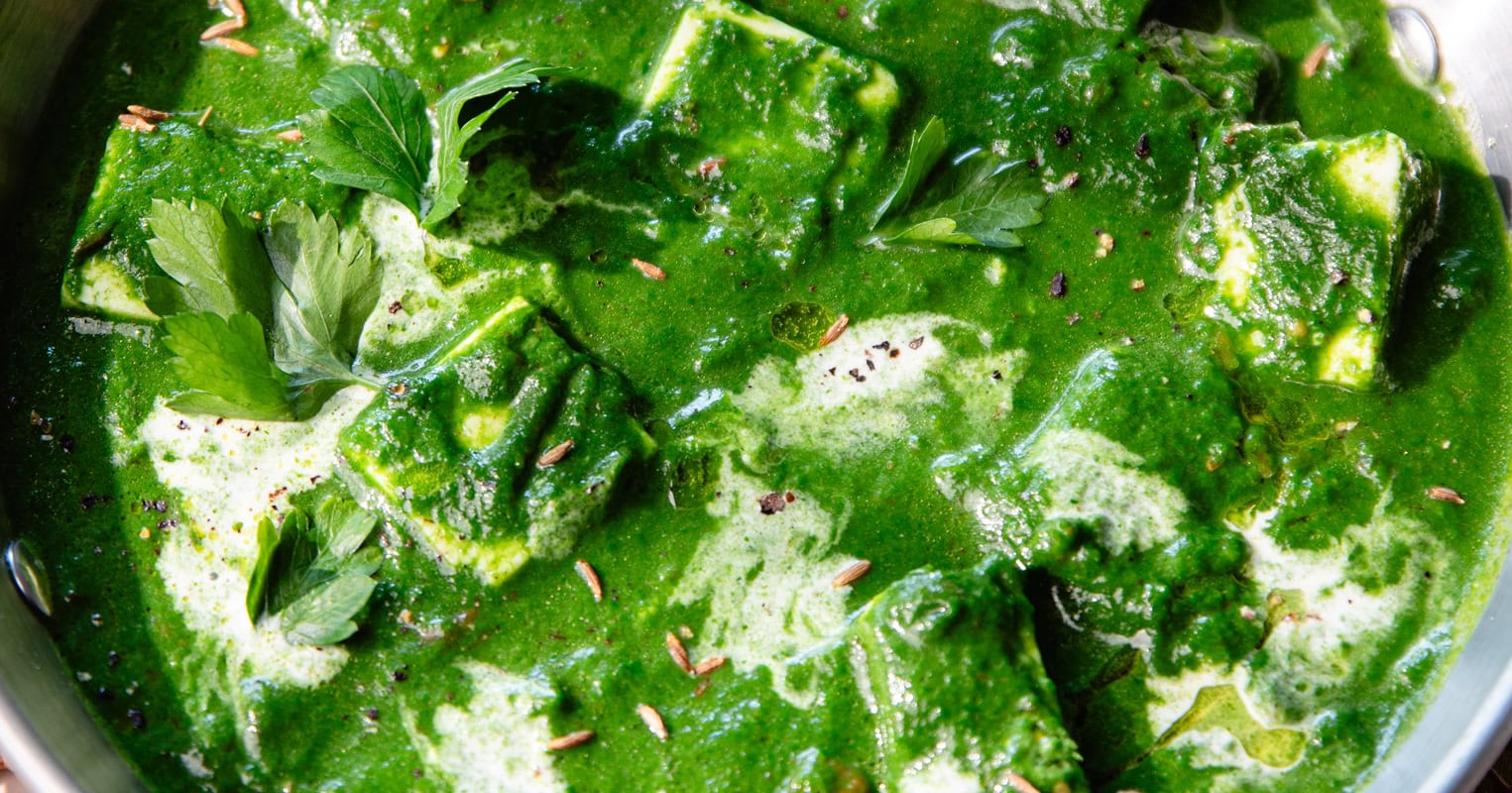 Le palak paneer indien