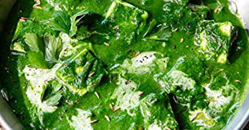 Le palak paneer indien