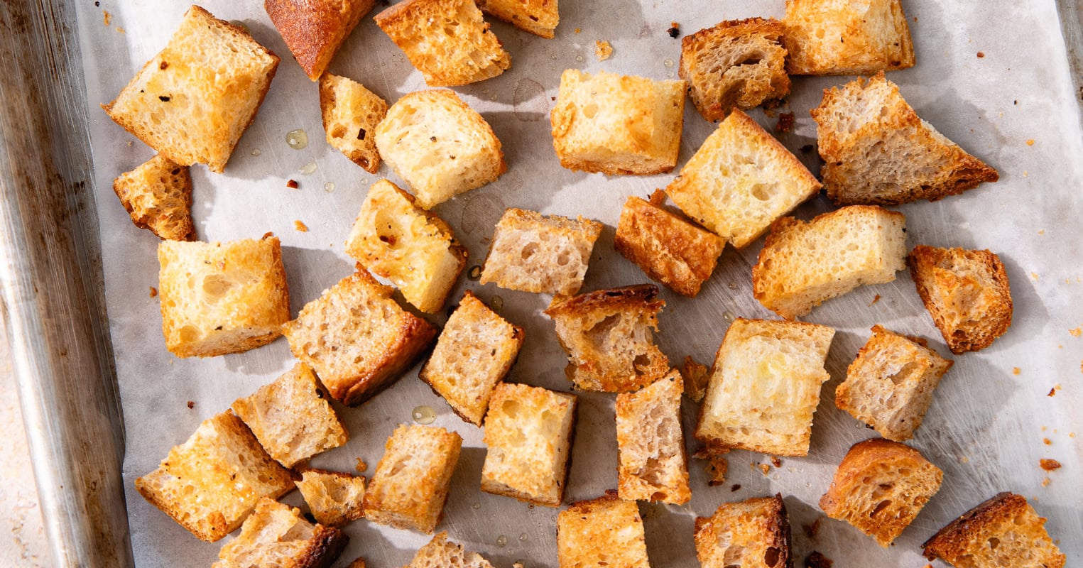 Les croûtons à l’ail maison