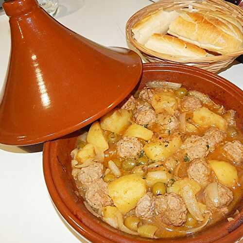 TAJINE Kefta, pommes de terre & olives  - Helouchacook - Recettes de cuisine du monde faciles et rapides