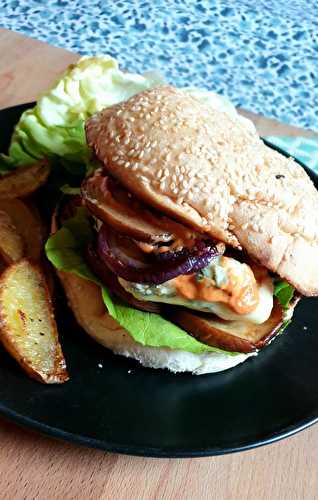 Burger champignons et Saint Agur