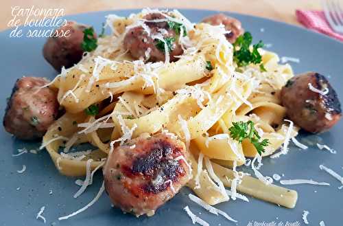 Carbonara de boulettes de saucisse façon Jamie Oliver