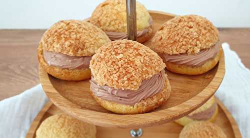 Choux craquelin et ganache chocolat praliné